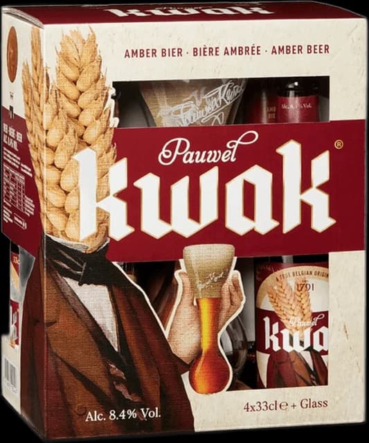 Pauwel Kwak Gift Pack (4+glass)